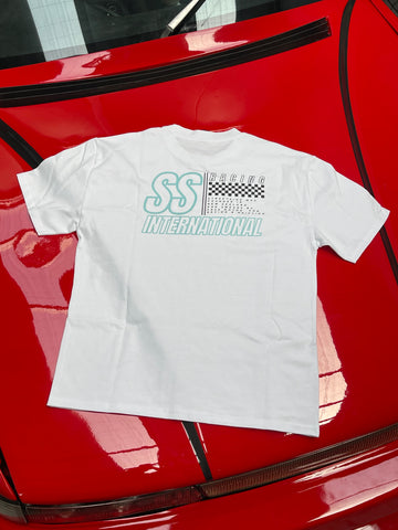 WHITE SS RACING TEE