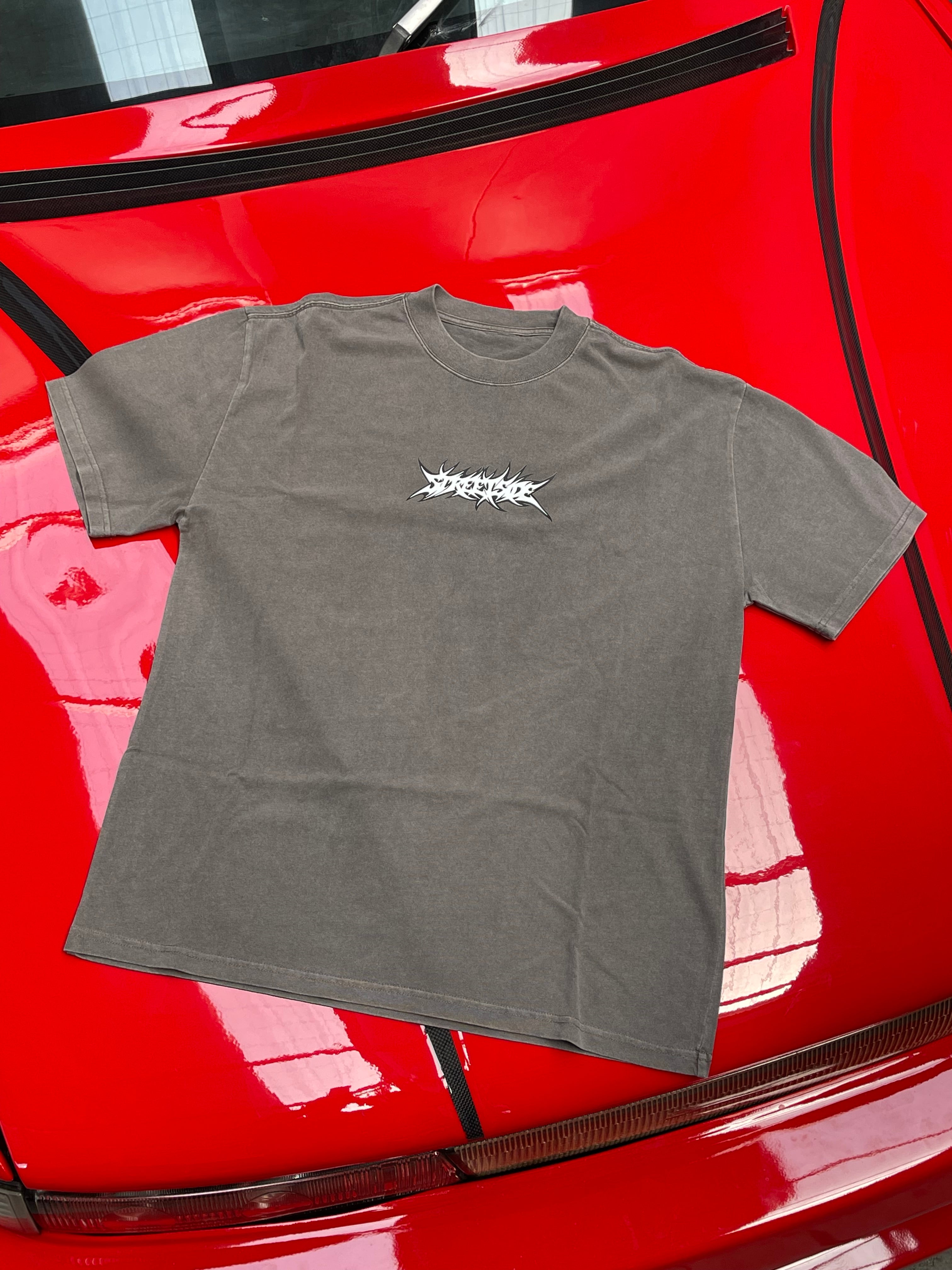 FADED GREY SLASH TEE – Streetside NZ