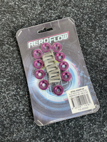 AEROFLOW PURPLE DRESS UP BOLT KIT 10PK M6x1MM